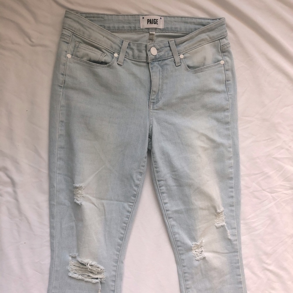 PAIGE distressed skinny jeans